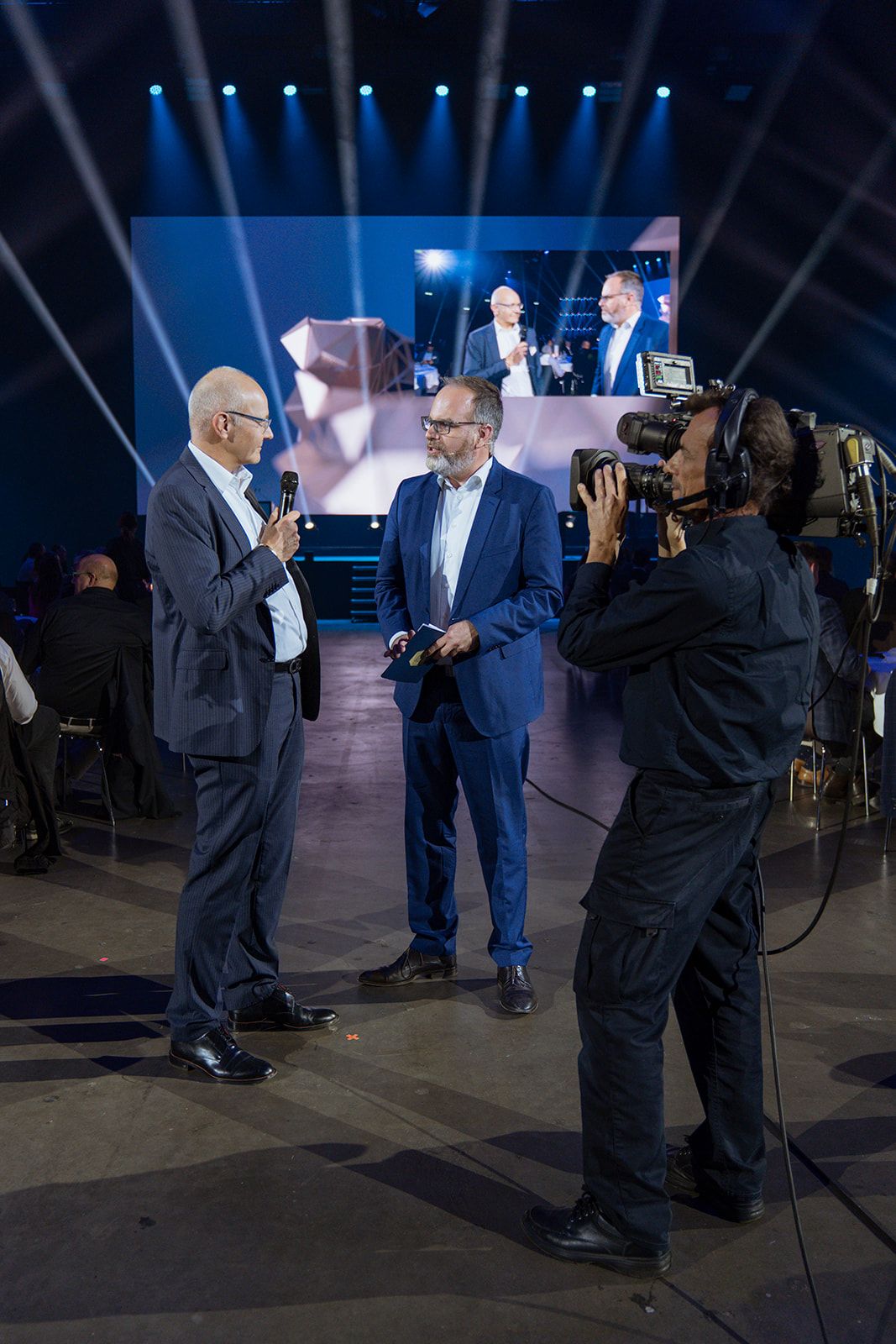Christian Hunziker, Geschäftsleiter swissICT, und Moderator Stephan Lendi
